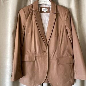 NWOT J. Crew Collection Alfie blazer in champagne leather